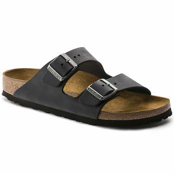 Arizona Birkenstock Oiled Kozene Damske Čierne | SK 58UZG